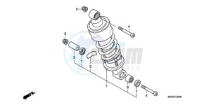 CBF600NA9 Europe Direct - (ED / ABS 25K) drawing REAR CUSHION