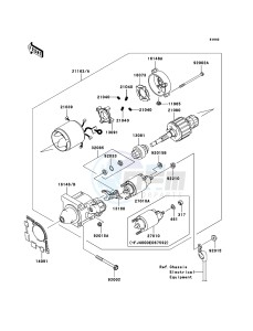 MULE_610_4X4 KAF400A8F EU drawing Starter Motor