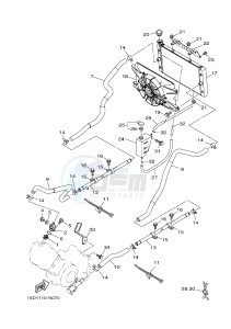 YXM700E YXM70VPHH (B42J) drawing RADIATOR & HOSE