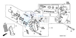 VFR800A9 Ireland - (EK / ABS MME) drawing L. FRONT BRAKE CALIPER