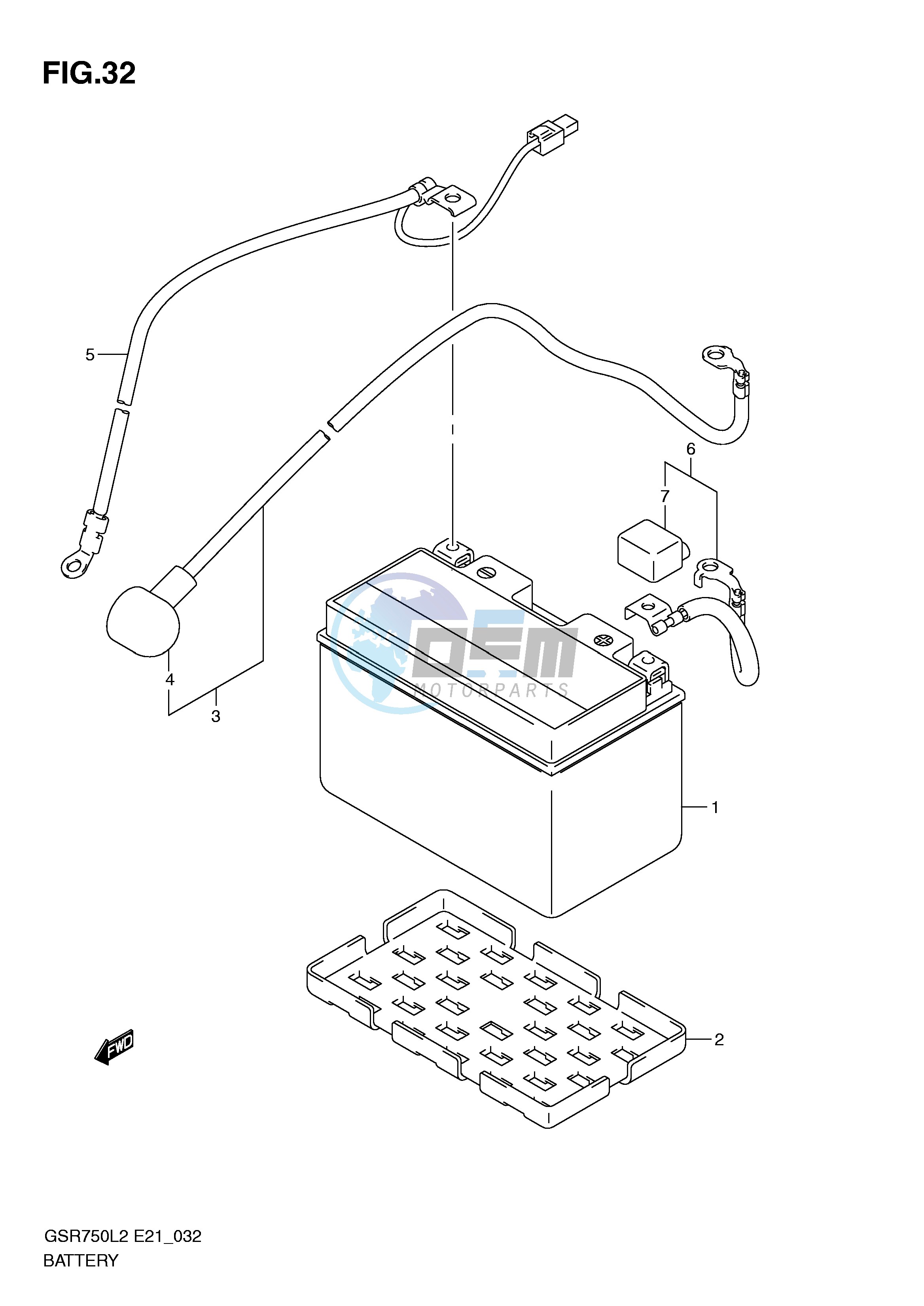 BATTERY (GSR750L2 E21)