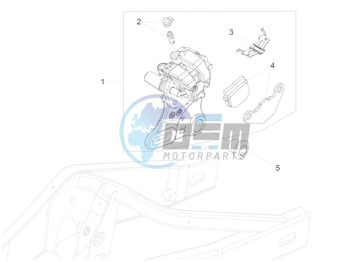 Rear brake caliper