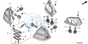 GL1800A France - (F / CMF) drawing REAR COMBINATION LIGHT