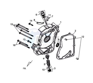 SYMPLY 150 drawing CRANKCASE RIGHT / START MOTOR