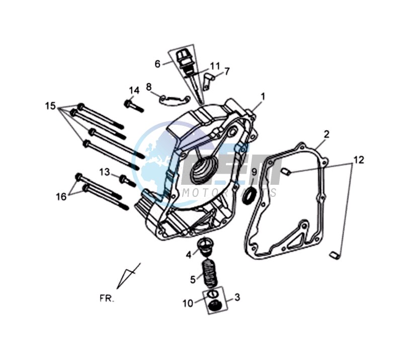 CRANKCASE RIGHT / START MOTOR