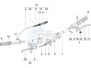 Liberty 50 4t drawing Handlebars - Master cilinder