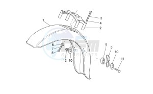 California Black Eagle 1100 drawing Front mudguard