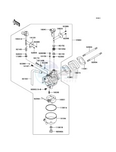 MULE_610_4X4 KAF400AFF EU drawing Carburetor