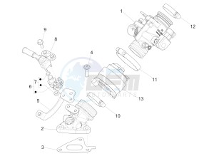 Liberty 125 iGet 4T 3V ie ABS (EMEA) drawing Throttle body - Injector - Union pipe