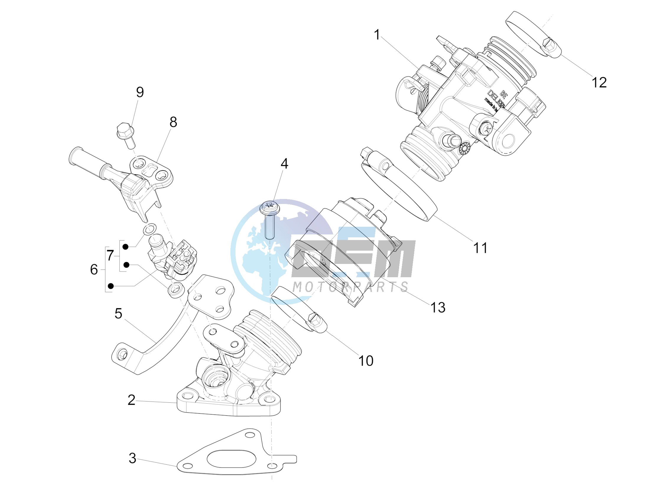 Throttle body - Injector - Union pipe