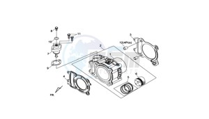 MAXSYM 400I (L8) EU drawing CYLINDER MET PISTON