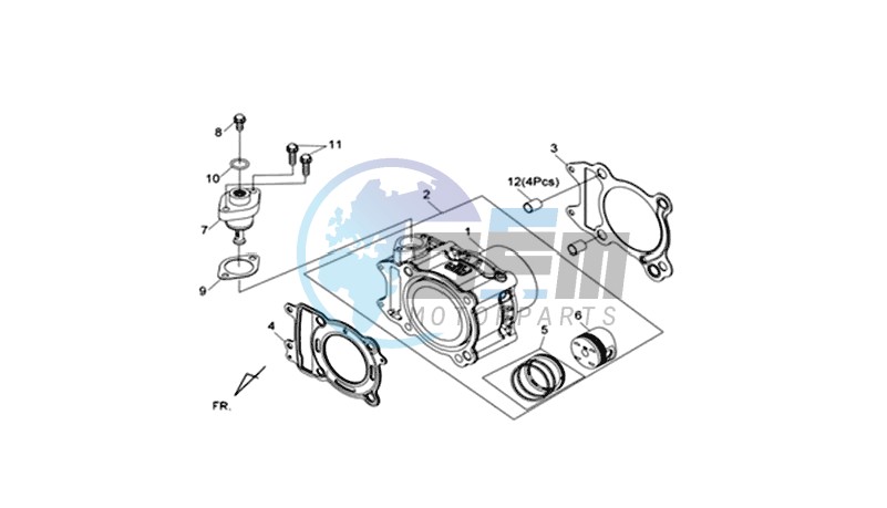 CYLINDER MET PISTON