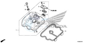 CBR250RAF CBR250RA Europe Direct - (ED) drawing CYLINDER HEAD COVER