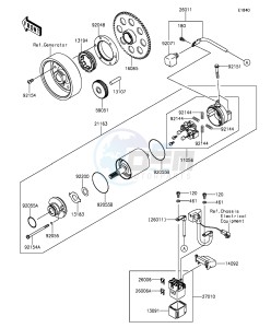 Z1000SX_ABS ZX1000MGF FR GB XX (EU ME A(FRICA) drawing Starter Motor