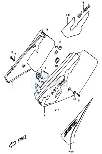 DR350 (V-W-X) drawing FRAME COVER