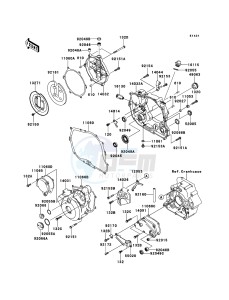 KLX250 KLX250S9F GB XX (EU ME A(FRICA) drawing Engine Cover(s)