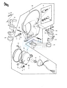 KDX 175 A [KDX175] (A1) [KDX175] drawing HEADLIGHT -- 80 A1- -