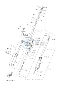 YN50 YN50FU OVETTO 4T (2ACP 2ACP) drawing FRONT FORK