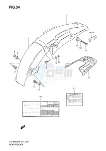 TS185ER (E71) drawing REAR FENDER