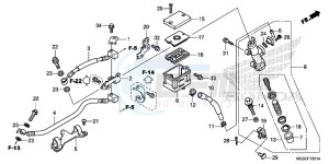 NC700SDD NC700S Dual Cluth ABS 2ED drawing REAR BRAKE MASTER CYLINDER ( NC700SA/ SD)