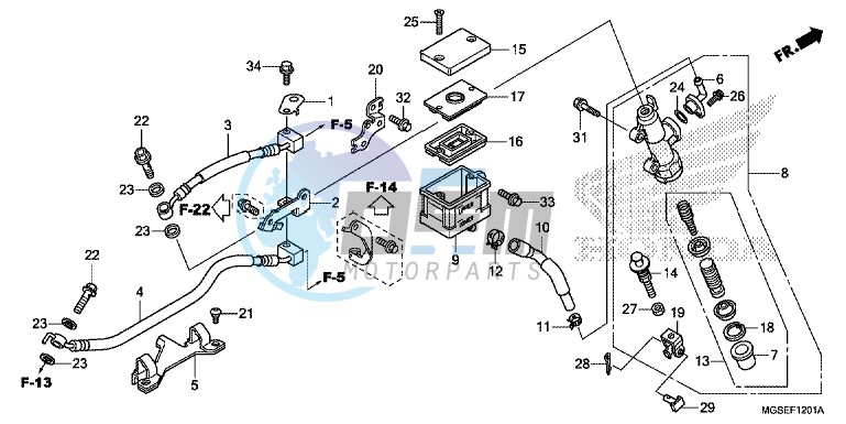 REAR BRAKE MASTER CYLINDER ( NC700SA/ SD)