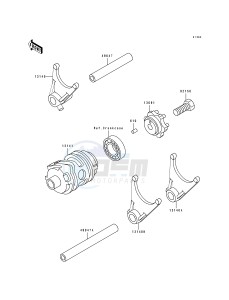 KX 250 J [KX250] (J1) [KX250] drawing CHANGE DRUM_SHIFT FORK