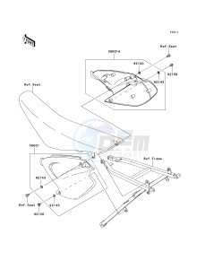 KX 250 R [KX250] (R1) R1 drawing SIDE COVERS