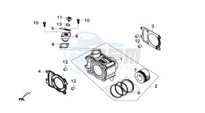 HD2 200 drawing CYLINDER MET PISTON / CYLINDER GASKETS TOP AND BOTTOM