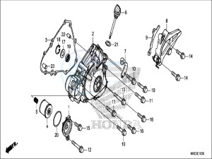 CRF450RH Europe Direct - (ED) drawing LEFT CRANKCASE COVER