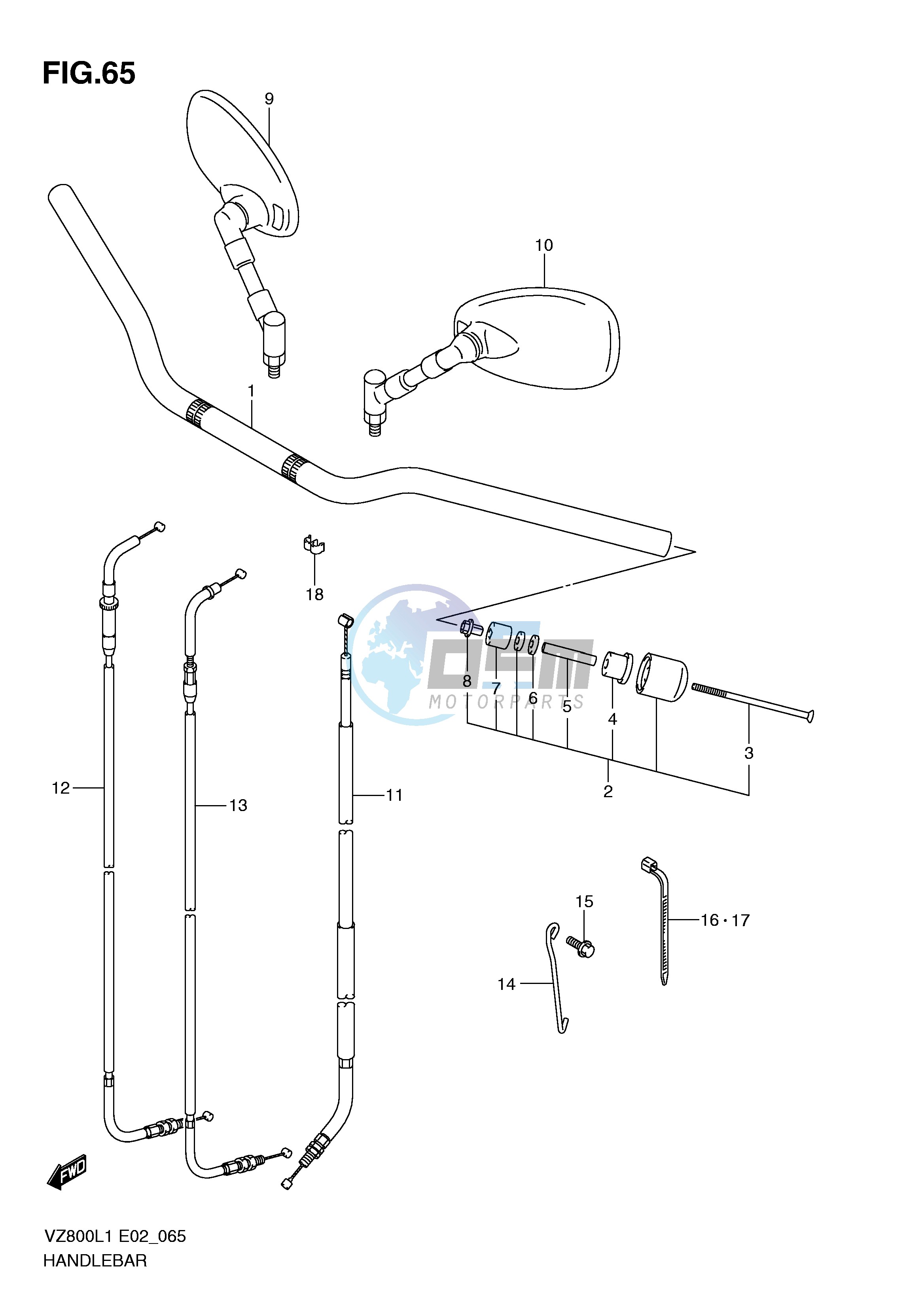 HANDLEBAR (VZ800UEL1 E19)