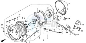 VT600CD drawing HEADLIGHT