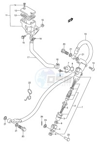 GS500E (E2) drawing REAR MASTER CYLINDER