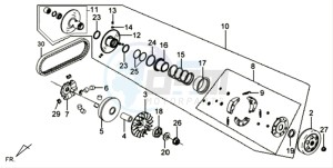 MIO 100 L6 drawing CLUTCH / V-BELT