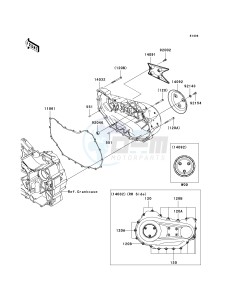 VN 1700 E [VULCAN 1700 CLASSIC] (9G-9FA) E9F drawing RIGHT ENGINE COVER-- S- -