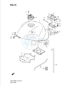 GSX1300R drawing FUEL TANK (GSX1300RL1 E14)