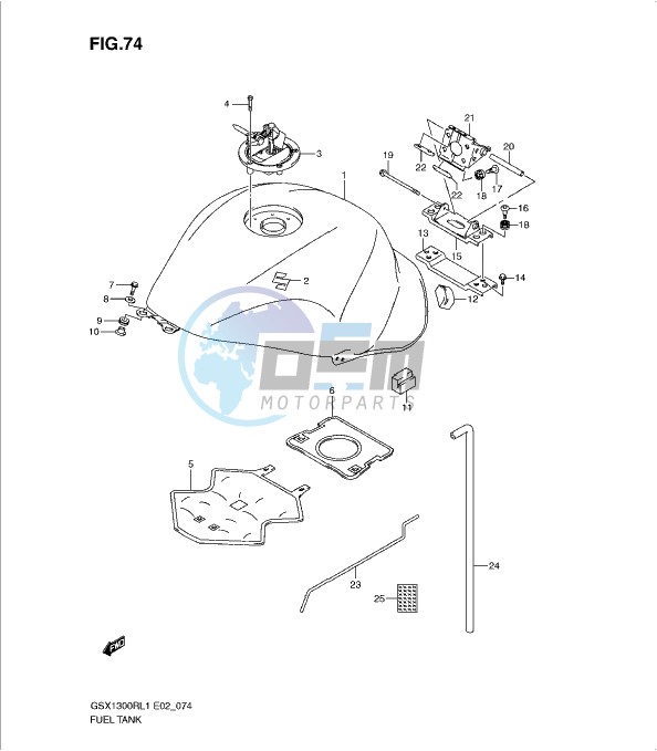 FUEL TANK (GSX1300RL1 E14)