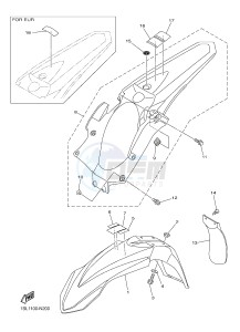 YZ450F (B115 B116 B117) drawing FENDER