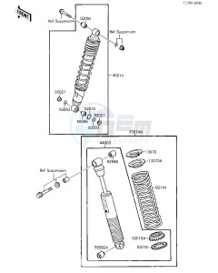 KSF 250 A [MOJAVE 250] (A1-A2) [MOJAVE 250] drawing SHOCK ABSORBERS -- KSF250-A1- -