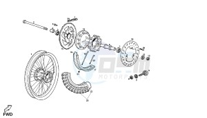 SENDA R X-TREM - 50 CC VTHSR1D1A EU2 drawing REAR WHEEL