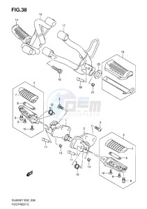 DL650 ABS V-STROM EU-UK drawing FOOTREST