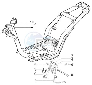 Fly 125 4t drawing Chassis - Central stand