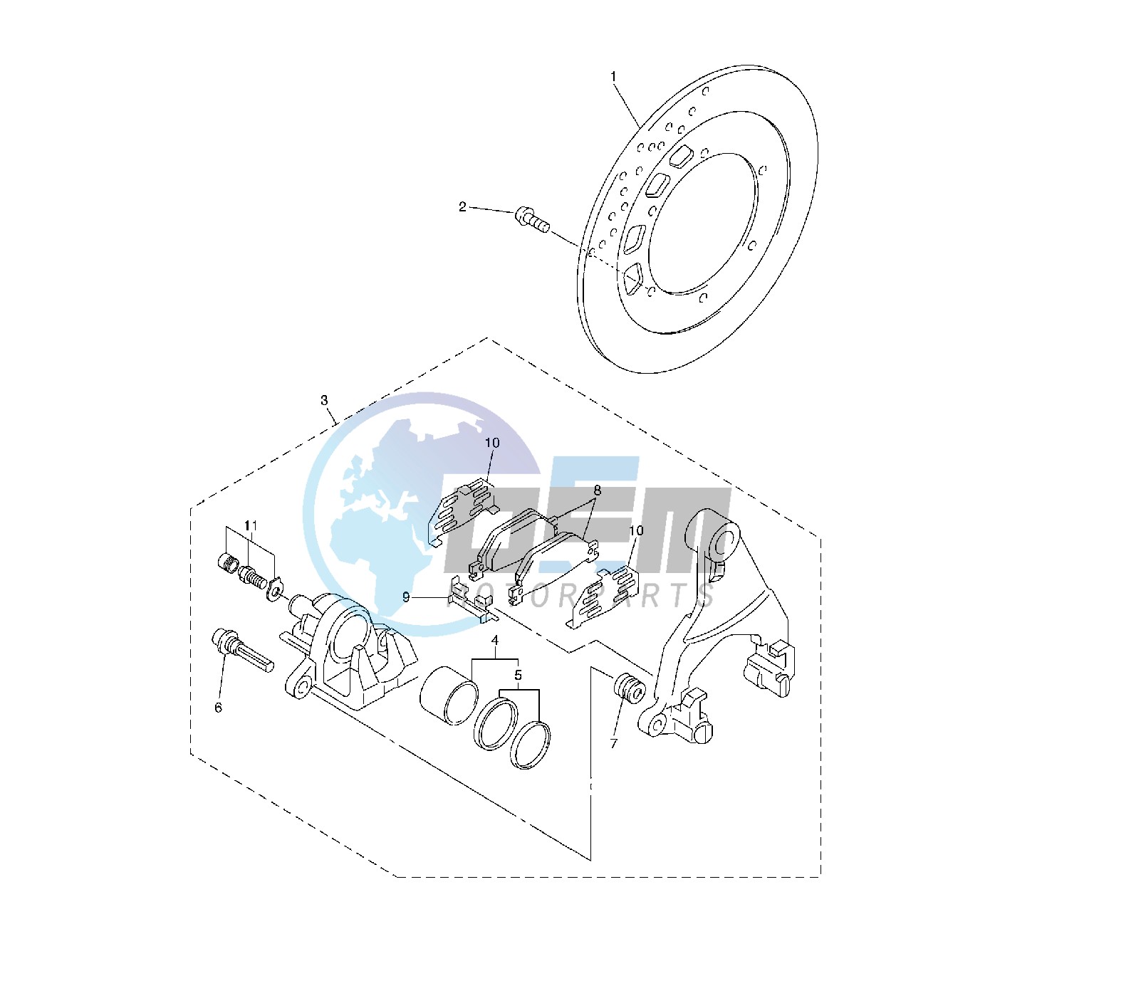 REAR BRAKE CALIPER