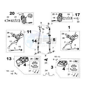 SAT 250 X drawing BRAKE SYSTEM