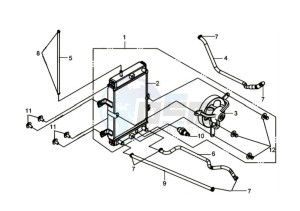 GTS 125 EURO 3 drawing RADIATOR