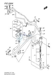 GSX-250 RA drawing REAR MASTER CYLINDER