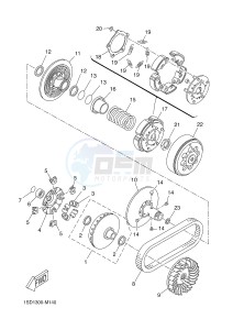 YP400RA X-MAX 400 ABS X-MAX (1SDE 1SDE 1SDE 1SDE) drawing CLUTCH