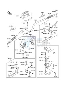 KLF250 KLF250-A3 EU GB drawing Handlebar