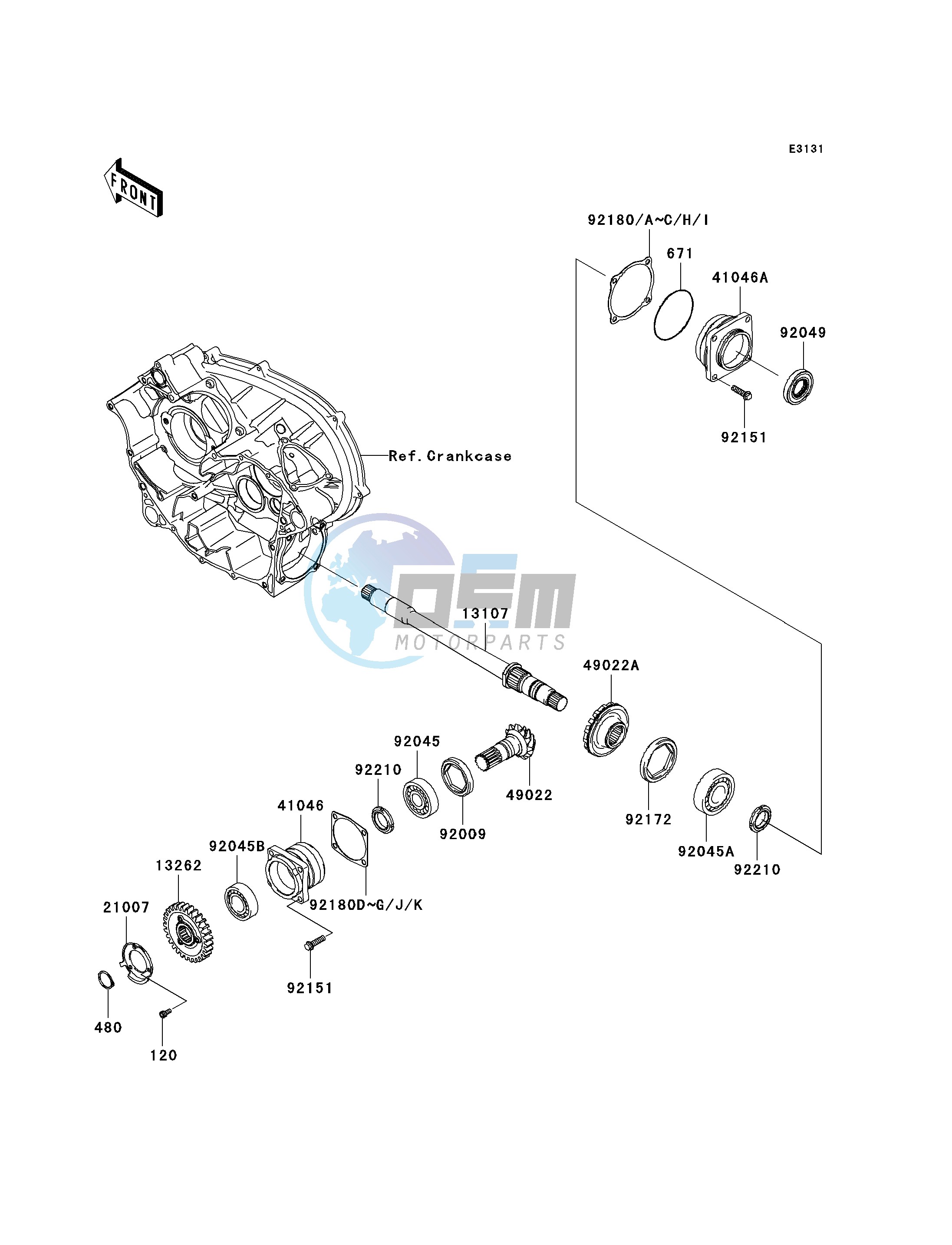 FRONT BEVEL GEAR