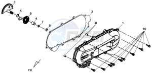 JET 4 R50 drawing CRANKCASE COVER LEFT