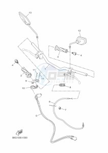 MT125 MTN125-A (BGW2) drawing STEERING HANDLE & CABLE